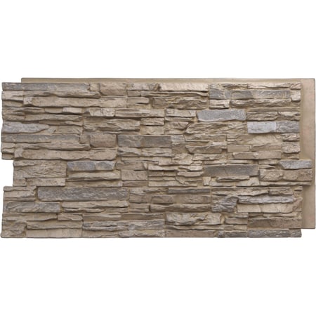 Ekena Millwork Canyon Ridge Stacked Stone, StoneWall Faux Stone Siding Panel PNU24X48CNRW